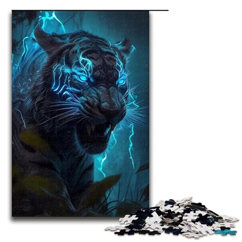 Tiger-Puzzle für Erwachsene, 1000 Teile, Puzzlespiel für Jugendliche ab 14 Jahren, Größe 50 x 75 cm von LLONGKT