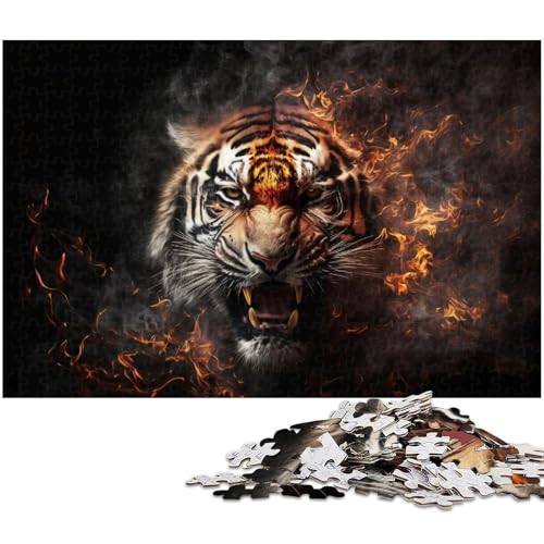 Tiger-Puzzle für Erwachsene, 1000 Teile, Unmögliches Puzzle für Jugendliche ab 14 Jahren, Größe 50 x 75 cm von LLONGKT