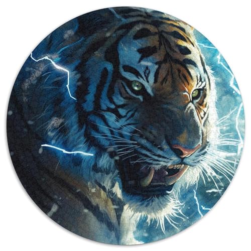 Tiger-Puzzle für Erwachsene, 1000 Teile, anspruchsvolles DIY-Denkspiel, perfektes Familienspiel oder dekoratives Geschenk (Größe 67,5 x 67,5 cm) von LLONGKT