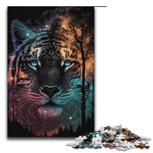 Tiger-Puzzle mit 1000 Teilen für Papppuzzles, pädagogisches Spielzeug zum Stressabbau, Größe 38 x 26 cm Tiger-Puzzle mit 1000 Teilen für Papppuzzles, pädagogisches Spielzeug zum Stressabbau, Größe 38 x 26 cm von LLONGKT