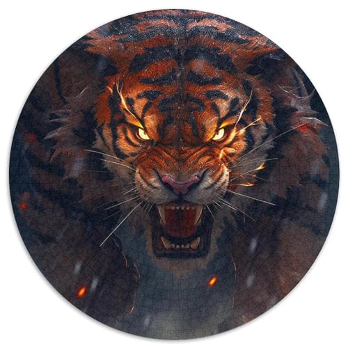 Tiger-Puzzles für Erwachsene, 1000 Teile, perfekt für Familienspaß an Weihnachten, Thanksgiving, Geburtstagen und Ostern (Größe 67,5 x 67,5 cm) von LLONGKT