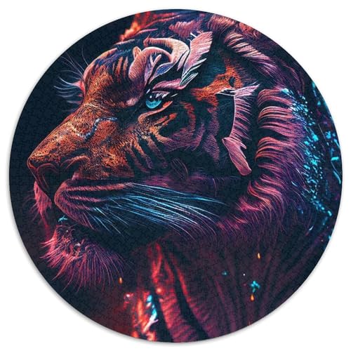 Tiger-Puzzles für Erwachsene, 1000-teiliges Denkspiel für Teenager und Familieninteraktion (Größe 67,5 x 67,5 cm) von LLONGKT