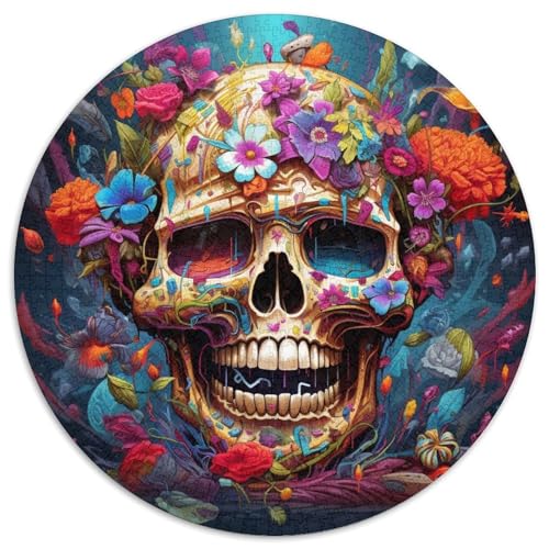 Totenkopf-Puzzle für Erwachsene, 1000 Teile, anspruchsvolles Denkspiel, Familienaktivität, Heimdekoration, (67,5 x 67,5 cm) von LLONGKT