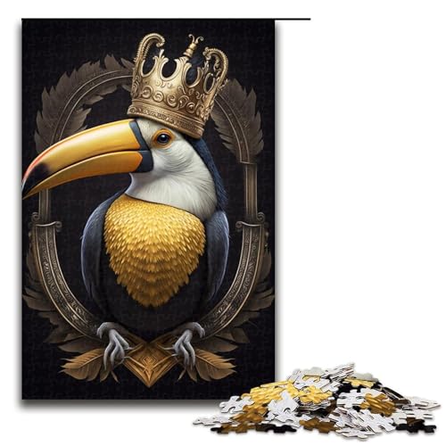 Tukan-Puzzle, 1000 Teile, für Erwachsene, Heimkunst-Dekoration, für Teenager ab 14 Jahren, Größe 50 x 75 cm von LLONGKT