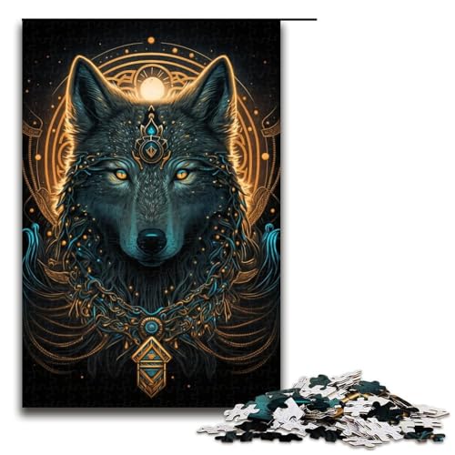 Wolf-Puzzle, 1000 Teile, für Erwachsene, tolles Geschenk für Teenager ab 14 Jahren, Größe 50 x 75 cm von LLONGKT
