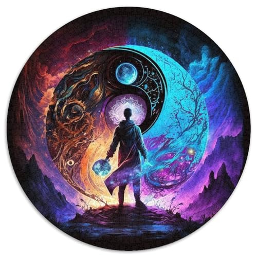 Yin- und Yang-Puzzle für Erwachsene, 1000-teiliges Puzzle, 1000-teiliges Denkspiel, Teenager und zur Heimdekoration (Größe 67,5 x 67,5 cm) von LLONGKT