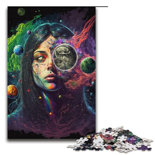 für Erwachsene, 1000-teiliges Cosmic High-Puzzle für Erwachsene, Papppuzzle, Geschenk für Teenager, Größe 38 x 26 cm von LLONGKT