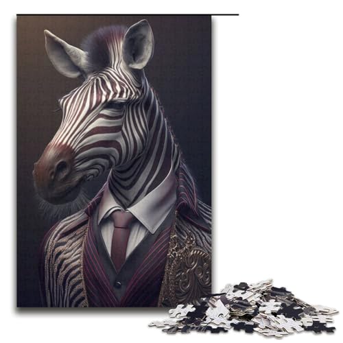 für Erwachsene, 1000-teiliges Fantasy-Zebra-Kostüm-Puzzle, Papppuzzle, Geschenk für Teenager, Größe 38 x 26 cm für Erwachsene, 1000-teiliges Fantasy-Zebra-Kostüm-Puzzle, Papppuzzle, Geschenk für Teenager, Größe 38 x 26 cm von LLONGKT