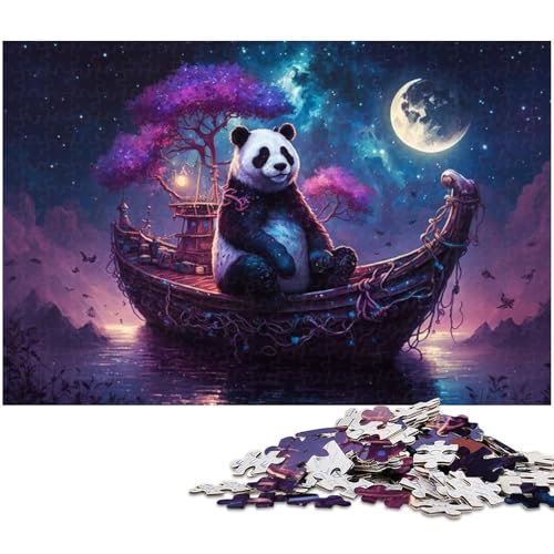 für Erwachsene, 1000-teiliges Puzzle, Fantasy-Panda-Puzzle, für die Dekoration der Familie Erwachsene, Größe 50 x 75 cm für Erwachsene, 1000-teiliges Puzzle, Fantasy-Panda-Puzzle, für die Dekoration der Familie Erwachsene, Größe 50 x 75 cm von LLONGKT