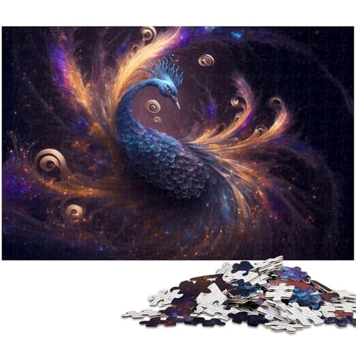 für Erwachsene, 1000-teiliges Puzzle mit Pfauenmotiv, Holzpuzzle, Lernspiel, Herausforderungsspielzeug, Größe 50 x 75 cm für Erwachsene, 1000-teiliges Puzzle mit Pfauenmotiv, Holzpuzzle, Lernspiel, Herausforderungsspielzeug, Größe 50 x 75 cm von LLONGKT