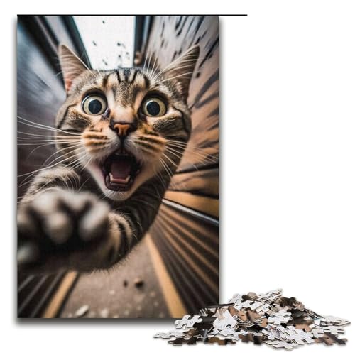 für Erwachsene 1000-Teile-Puzzle „Rogue Cat on The Loose“ Puzzle für Erwachsene, Papppuzzle, Familienspaß, Größe 38 x 26 cm für Erwachsene 1000-Teile-Puzzle „Rogue Cat on The Loose“ Puzzle für Erwachsene, Papppuzzle, Familienspaß, Größe 38 x 26 cm von LLONGKT
