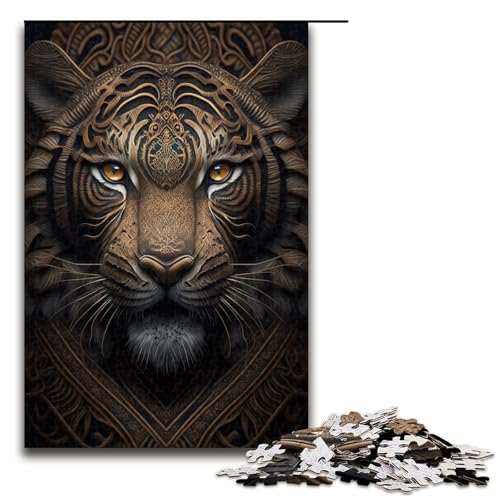 für Erwachsene 1000-Teile-Puzzle Goldener Tiger Puzzles für Erwachsene Holzpuzzle Herausforderndes Spiel Größe 50x75cm für Erwachsene 1000-Teile-Puzzle Goldener Tiger Puzzles für Erwachsene Holzpuzzle Herausforderndes Spiel Größe 50x75cm von LLONGKT