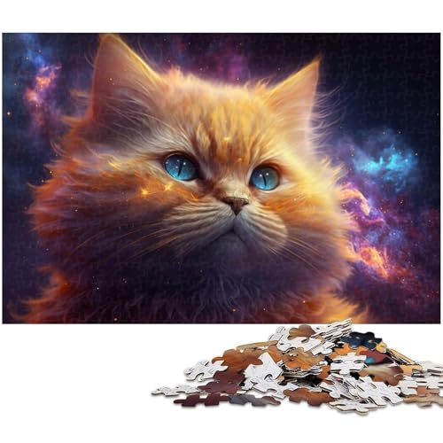 für Erwachsene 1000-teiliges Nebelkatzen-Puzzle, Holzpuzzle, Heimdekoration, Größe 50 x 75 cm für Erwachsene 1000-teiliges Nebelkatzen-Puzzle, Holzpuzzle, Heimdekoration, Größe 50 x 75 cm von LLONGKT