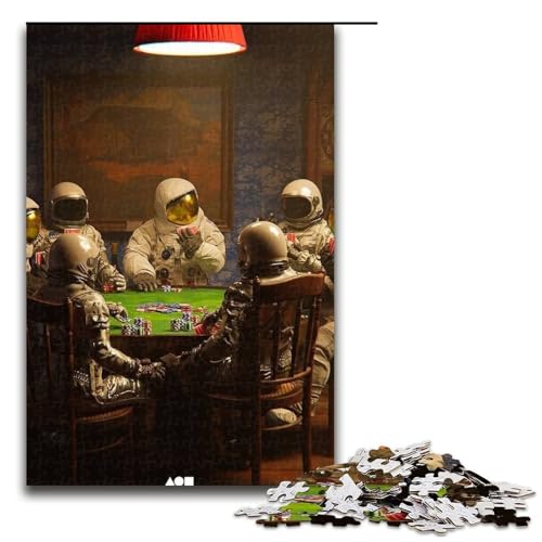 für Erwachsene 1000-teiliges Puzzle „Astronauten Spielen Poker“. Puzzles für Erwachsene aus Holz. Anspruchsvolles Spiel. Größe 50 x 75 cm für Erwachsene 1000-teiliges Puzzle „Astronauten Spielen Poker“. Puzzles für Erwachsene aus Holz. Anspruchsvolles Spiel. Größe 50 x 75 cm von LLONGKT