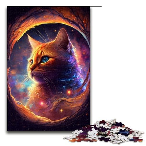 für Erwachsene 1000-teiliges Puzzle „Space Orange Cat“ Puzzles für Erwachsene aus Holz, anspruchsvolles Spiel, Größe 50 x 75 cm für Erwachsene 1000-teiliges Puzzle „Space Orange Cat“ Puzzles für Erwachsene aus Holz, anspruchsvolles Spiel, Größe 50 x 75 cm von LLONGKT