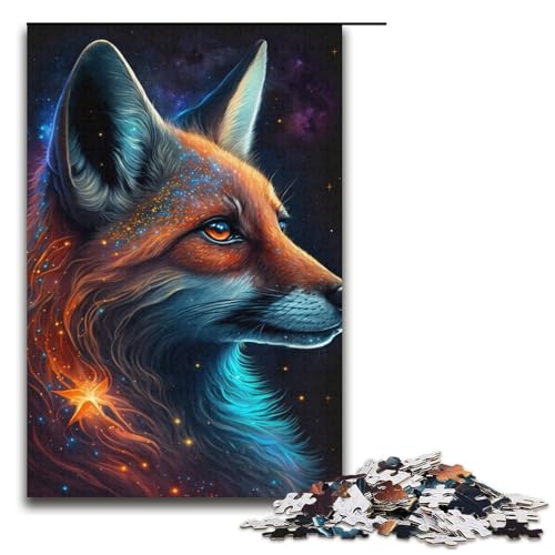 für Erwachsene 1000-teiliges Puzzle Fuchs Puzzle für Erwachsene Papppuzzle Herausforderndes Spiel Größe 38x26cm von LLONGKT