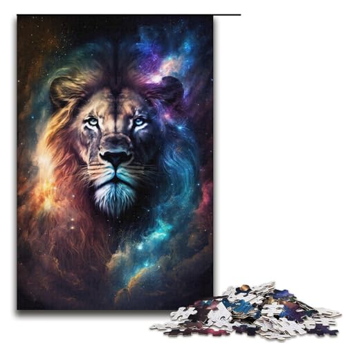 für Erwachsene 1000-teiliges Puzzle Löwe Puzzle für Erwachsene Papppuzzle Herausforderndes Spiel Größe 38x26cm von LLONGKT