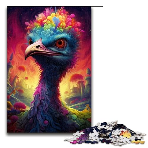 für Erwachsene 1000-teiliges Puzzle Straußen-Puzzle für Erwachsene Holzpuzzle Herausforderndes Spiel Größe 50x75cm für Erwachsene 1000-teiliges Puzzle Straußen-Puzzle für Erwachsene Holzpuzzle Herausforderndes Spiel Größe 50x75cm von LLONGKT