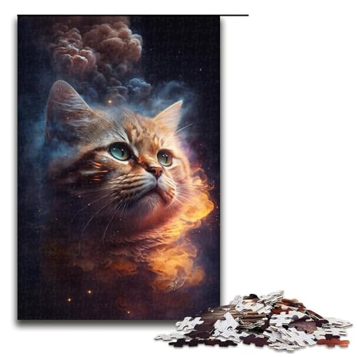 für Erwachsene 1000-teiliges Puzzle Tierwolkenkatze Puzzles für Erwachsene Holzpuzzle Herausforderndes Spiel Größe 50x75cm für Erwachsene 1000-teiliges Puzzle Tierwolkenkatze Puzzles für Erwachsene Holzpuzzle Herausforderndes Spiel Größe 50x75cm von LLONGKT