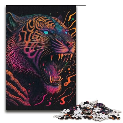 für Erwachsene 1000-teiliges Puzzle Tiger Puzzle für Erwachsene Papppuzzle Herausforderndes Spiel Größe 38x26cm für Erwachsene 1000-teiliges Puzzle Tiger Puzzle für Erwachsene Papppuzzle Herausforderndes Spiel Größe 38x26cm von LLONGKT