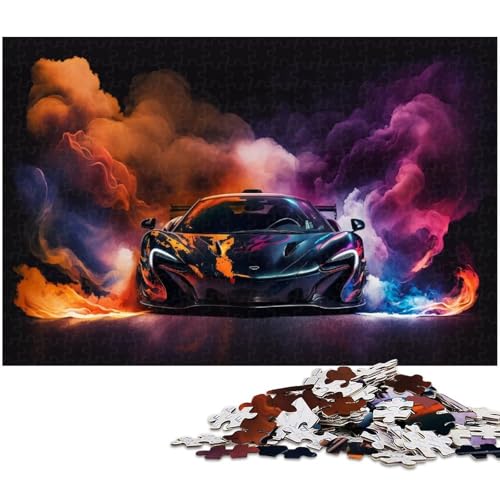 für Erwachsene 1000-teiliges Sportwagen-Puzzle, Holzpuzzle, Heimdekoration, Größe 50 x 75 cm für Erwachsene 1000-teiliges Sportwagen-Puzzle, Holzpuzzle, Heimdekoration, Größe 50 x 75 cm von LLONGKT