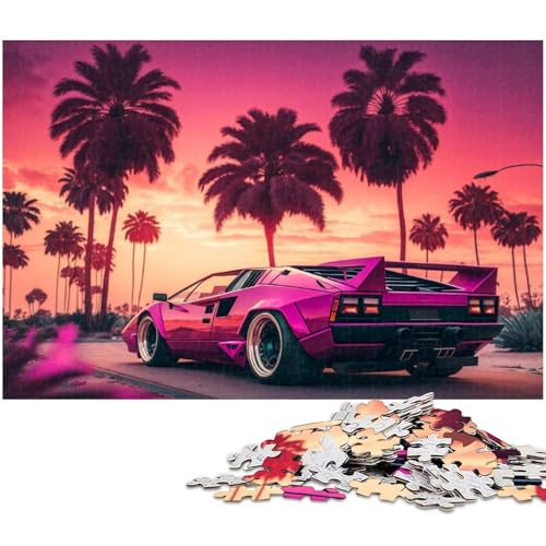 für Erwachsene 1000-teiliges Straßensportwagen-Puzzle, Holzpuzzle, Heimdekoration, Größe 50 x 75 cm für Erwachsene 1000-teiliges Straßensportwagen-Puzzle, Holzpuzzle, Heimdekoration, Größe 50 x 75 cm von LLONGKT
