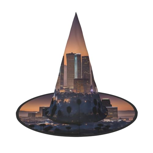 1 x Halloween-Hut Hexen-Dekor – Los Angeles Skyline Druck Party Hexenkostüm Cosplay Dress Up Maskerade Supplies 1 x Halloween-Hut Hexen-Dekor – Los Angeles Skyline Druck Party Hexenkostüm Cosplay Dress Up Maskerade Supplies von LLOTPQ