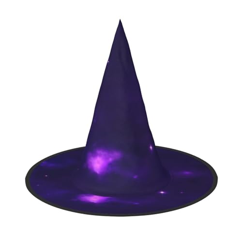 1 x Halloween-Hut Hexen-Dekor – Magischer Galaxie-Himmel-Druck, Party-Hexenkostüm, Cosplay, Verkleidungszubehör von LLOTPQ