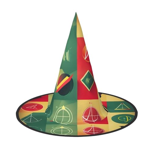 1 x Halloween-Hut Hexen-Dekor – Schule Mathematik Symbole Druck Party Hexe Kostüm Cosplay Verkleiden Maskerade Supplies 1 x Halloween-Hut Hexen-Dekor – Schule Mathematik Symbole Druck Party Hexe Kostüm Cosplay Verkleiden Maskerade Supplies von LLOTPQ