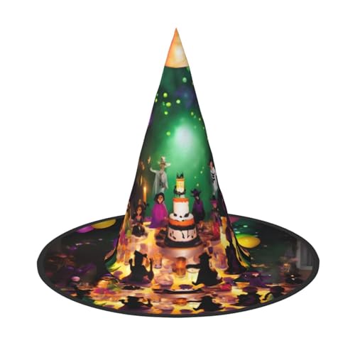 1 x Halloween-Hut-Hut, Hexen-Dekoration – Halloween-Party, Druck, Party, Hexenkostüm, Cosplay, Maskerade-Zubehör 1 x Halloween-Hut-Hut, Hexen-Dekoration – Halloween-Party, Druck, Party, Hexenkostüm, Cosplay, Maskerade-Zubehör von LLOTPQ