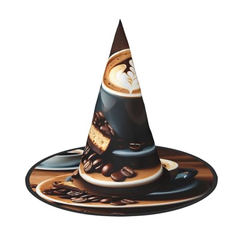 2 Stück Halloween-Hut-Hexen-Dekoration – köstlicher Kaffee-Druck, Party, Hexenkostüm, Cosplay, Maskerade-Zubehör 2 Stück Halloween-Hut-Hexen-Dekoration – köstlicher Kaffee-Druck, Party, Hexenkostüm, Cosplay, Maskerade-Zubehör von LLOTPQ