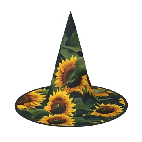 Halloween-Hut Hexen Dekor – Pflanzen Thema Sonnenblume Druck Party Hexenkostüm Cosplay Verkleidung Maskerade Zubehör Halloween-Hut Hexen Dekor – Pflanzen Thema Sonnenblume Druck Party Hexenkostüm Cosplay Verkleidung Maskerade Zubehör von LLOTPQ