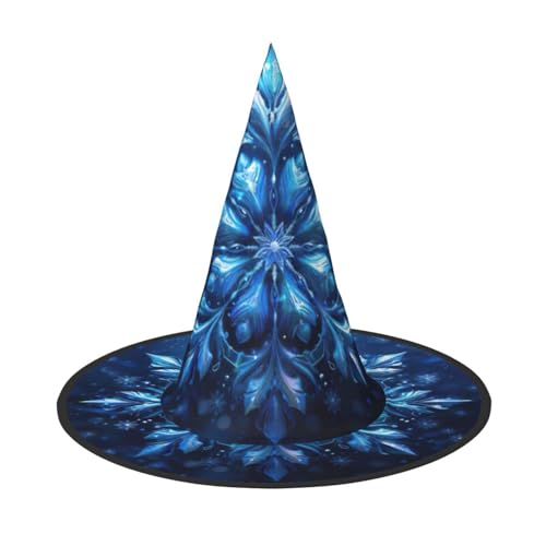 Halloween-Hut-Hexen-Dekoration – Blaue Weihnachts-Schneeflocken-Druck, Party, Hexenkostüm, Cosplay, Maskerade-Zubehör, 2 Stück Halloween-Hut-Hexen-Dekoration – Blaue Weihnachts-Schneeflocken-Druck, Party, Hexenkostüm, Cosplay, Maskerade-Zubehör, 2 Stück von LLOTPQ