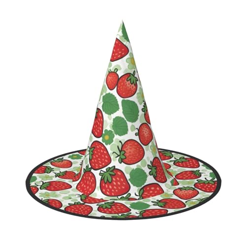 Halloween-Hut-Hexen-Dekoration – Erdbeer-Muster, Druck, Party, Hexenkostüm, Cosplay, Maskerade-Zubehör, 3 Stück Halloween-Hut-Hexen-Dekoration – Erdbeer-Muster, Druck, Party, Hexenkostüm, Cosplay, Maskerade-Zubehör, 3 Stück von LLOTPQ