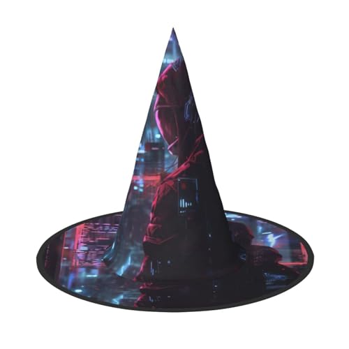 Halloween-Hut-Hexen-Dekoration – Hacker-Ära, Druck, Party, Hexenkostüm, Cosplay, Maskerade-Zubehör, 3 Stück von LLOTPQ