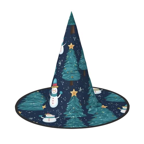 Halloween-Hut-Hexen-Dekoration – Weihnachts-Schneemann-Druck, Party, Hexenkostüm, Cosplay, Maskerade-Zubehör, 2 Stück Halloween-Hut-Hexen-Dekoration – Weihnachts-Schneemann-Druck, Party, Hexenkostüm, Cosplay, Maskerade-Zubehör, 2 Stück von LLOTPQ