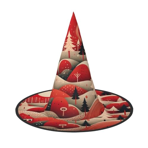 Halloween-Hut-Hexen-Dekoration – Weihnachtsbaum-Haus-Druck, Party, Hexenkostüm, Cosplay, Maskerade-Zubehör, 2 Stück Halloween-Hut-Hexen-Dekoration – Weihnachtsbaum-Haus-Druck, Party, Hexenkostüm, Cosplay, Maskerade-Zubehör, 2 Stück von LLOTPQ