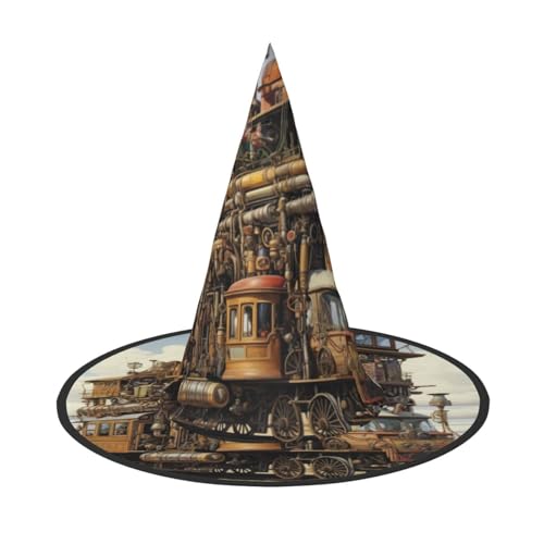 Halloween-Hut-Hexen-Dekoration – abwechslungsreicher Transportdruck, Party, Hexenkostüm, Cosplay, Maskerade-Zubehör, 2 Stück Halloween-Hut-Hexen-Dekoration – abwechslungsreicher Transportdruck, Party, Hexenkostüm, Cosplay, Maskerade-Zubehör, 2 Stück von LLOTPQ