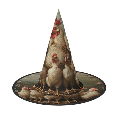 Halloween-Hut-Hexen-Dekoration – eine Brut von Hühnern, Party-Hexenkostüm, Cosplay, Maskerade-Zubehör, 2 Stück Halloween-Hut-Hexen-Dekoration – eine Brut von Hühnern, Party-Hexenkostüm, Cosplay, Maskerade-Zubehör, 2 Stück von LLOTPQ