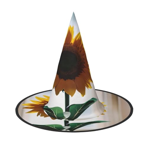 Halloween-Hut-Hexen-Dekoration – schöne Sonnenblumen-Druck, Party, Hexenkostüm, Cosplay, Maskerade-Zubehör, 3 Stück Halloween-Hut-Hexen-Dekoration – schöne Sonnenblumen-Druck, Party, Hexenkostüm, Cosplay, Maskerade-Zubehör, 3 Stück von LLOTPQ
