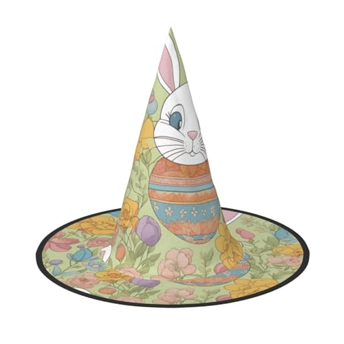 Halloween-Hut-Hut, Hexen-Dekoration, Osterhasen-Blumendruck, Party, Hexenkostüm, Cosplay, Maskerade-Zubehör, 3 Stück Halloween-Hut-Hut, Hexen-Dekoration, Osterhasen-Blumendruck, Party, Hexenkostüm, Cosplay, Maskerade-Zubehör, 3 Stück von LLOTPQ