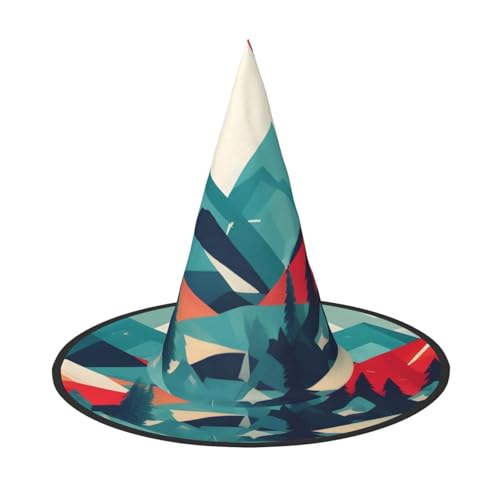 Halloween-Hut-Hut, Hexen-Dekoration, Reisen, Berglandschaft, Druck, Party, Hexenkostüm, Cosplay, Maskerade-Zubehör, 3 Stück Halloween-Hut-Hut, Hexen-Dekoration, Reisen, Berglandschaft, Druck, Party, Hexenkostüm, Cosplay, Maskerade-Zubehör, 3 Stück von LLOTPQ