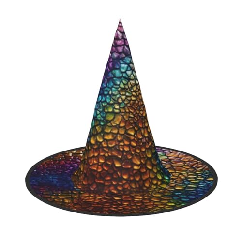 Halloween-Hut-Hut, Hexen-Dekoration, klassischer Schlangenhaut-Druck, Party, Hexenkostüm, Cosplay, Maskerade-Zubehör, 2 Stück Halloween-Hut-Hut, Hexen-Dekoration, klassischer Schlangenhaut-Druck, Party, Hexenkostüm, Cosplay, Maskerade-Zubehör, 2 Stück von LLOTPQ