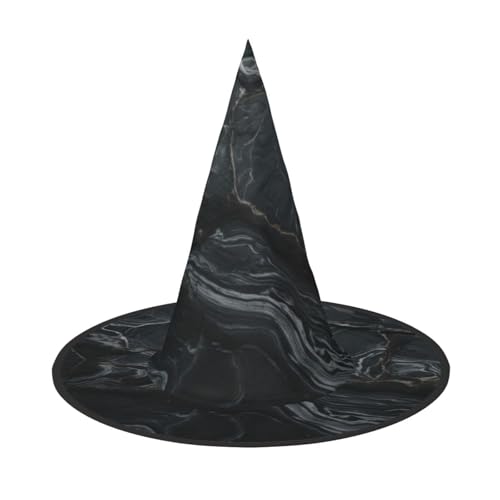 Halloween-Hut-Hut, Hexen-Dekoration, schwarzer strukturierter Marmor-Druck, Party, Hexenkostüm, Cosplay, Maskerade-Zubehör, 3 Stück Halloween-Hut-Hut, Hexen-Dekoration, schwarzer strukturierter Marmor-Druck, Party, Hexenkostüm, Cosplay, Maskerade-Zubehör, 3 Stück von LLOTPQ