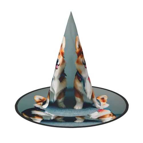 Halloween-Hut-Hut, Hexen-Dekoration – Tragen von Kleidung, niedlicher Corgi-Hunde-Druck, Party, Hexenkostüm, Cosplay, Maskerade-Zubehör, 3 Stück Halloween-Hut-Hut, Hexen-Dekoration – Tragen von Kleidung, niedlicher Corgi-Hunde-Druck, Party, Hexenkostüm, Cosplay, Maskerade-Zubehör, 3 Stück von LLOTPQ