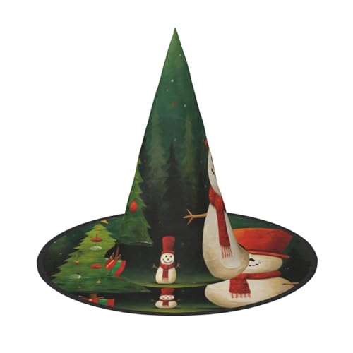 Halloween-Hut-Hut, Hexen-Dekoration – Weihnachtsbaum, Schneemann, Druck, Party, Hexenkostüm, Cosplay, Maskerade-Zubehör, 2 Stück Halloween-Hut-Hut, Hexen-Dekoration – Weihnachtsbaum, Schneemann, Druck, Party, Hexenkostüm, Cosplay, Maskerade-Zubehör, 2 Stück von LLOTPQ