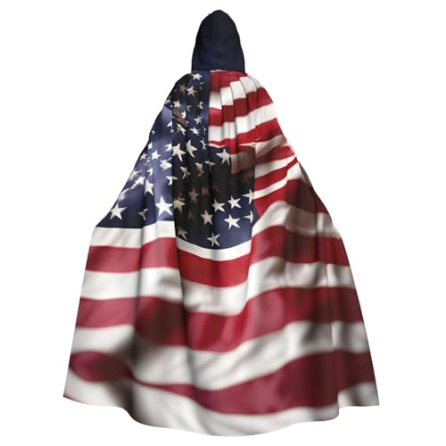 Halloween-Kapuzenumhang für Erwachsene, Unisex, Feuerwehrmann, amerikanische Flagge, Volldruck, Kostüm, Umhang für Cosplay, Party und Themenveranstaltungen Halloween-Kapuzenumhang für Erwachsene, Unisex, Feuerwehrmann, amerikanische Flagge, Volldruck, Kostüm, Umhang für Cosplay, Party und Themenveranstaltungen von LLOTPQ