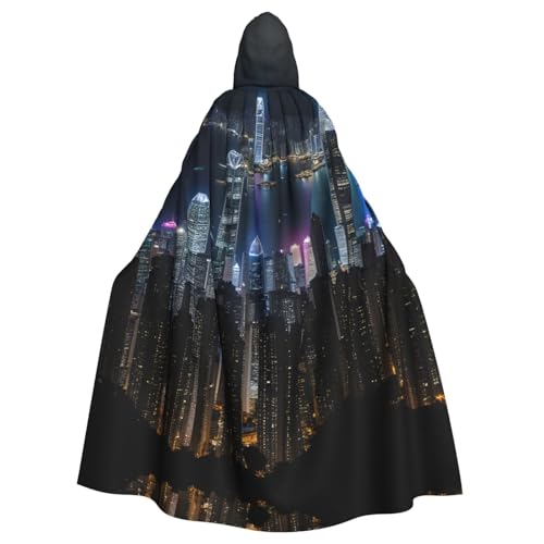 Halloween-Umhang mit Kapuze, Unisex, für Erwachsene, Motiv: Luftnacht, Hongkong, Volldruck, Kostüm, Umhang für Cosplay, Party und Themenveranstaltungen Halloween-Umhang mit Kapuze, Unisex, für Erwachsene, Motiv: Luftnacht, Hongkong, Volldruck, Kostüm, Umhang für Cosplay, Party und Themenveranstaltungen von LLOTPQ