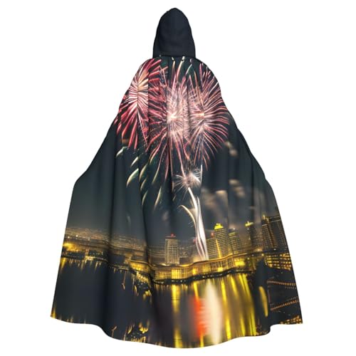 Halloween-Umhang mit Kapuze für Erwachsene, Unisex, Feuerwerk-Muster, Volldruck, Kostüm, Umhang für Cosplay, Party und Themenveranstaltungen Halloween-Umhang mit Kapuze für Erwachsene, Unisex, Feuerwerk-Muster, Volldruck, Kostüm, Umhang für Cosplay, Party und Themenveranstaltungen von LLOTPQ
