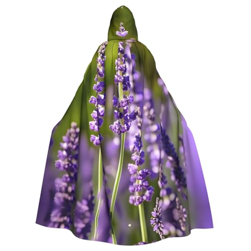 Halloween-Umhang mit Kapuze für Erwachsene, Unisex, Lavendelblüten, Volldruck, Kostüm, Umhang für Cosplay, Party und Themenveranstaltungen Halloween-Umhang mit Kapuze für Erwachsene, Unisex, Lavendelblüten, Volldruck, Kostüm, Umhang für Cosplay, Party und Themenveranstaltungen von LLOTPQ